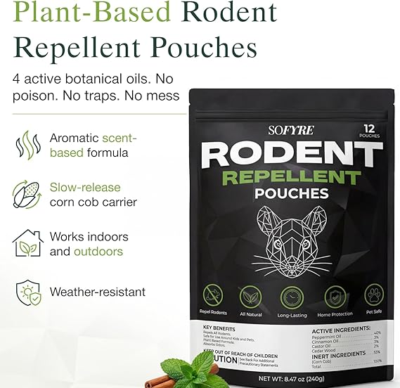 Rodent Repellent Pouches pack of 1 (12 pouch)