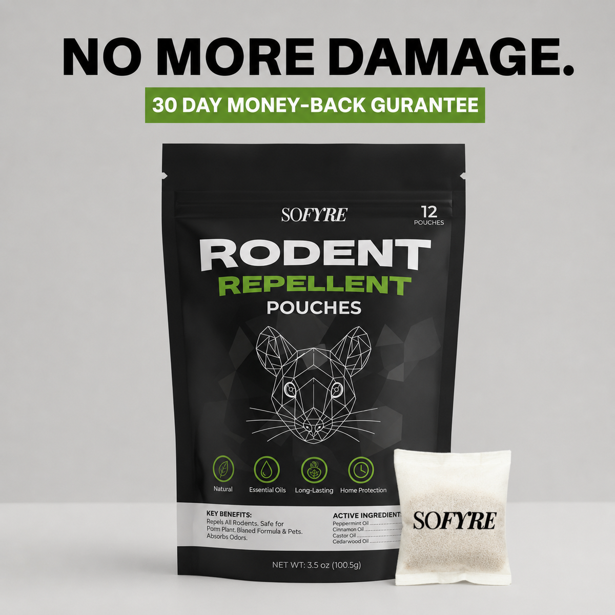 Rodent Repellent Pouches pack of 1 (12 pouch)