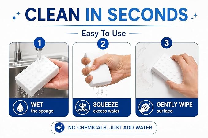 Stain Cleaning Magic Eraser Sponge Pack of 2