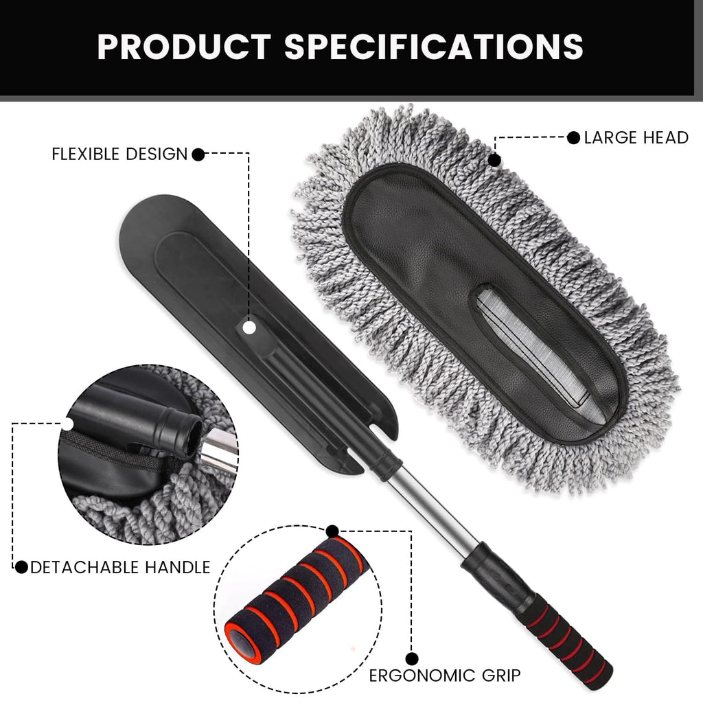 Microfiber Car Duster Brush with Extendable Handle - CL-RI-1950