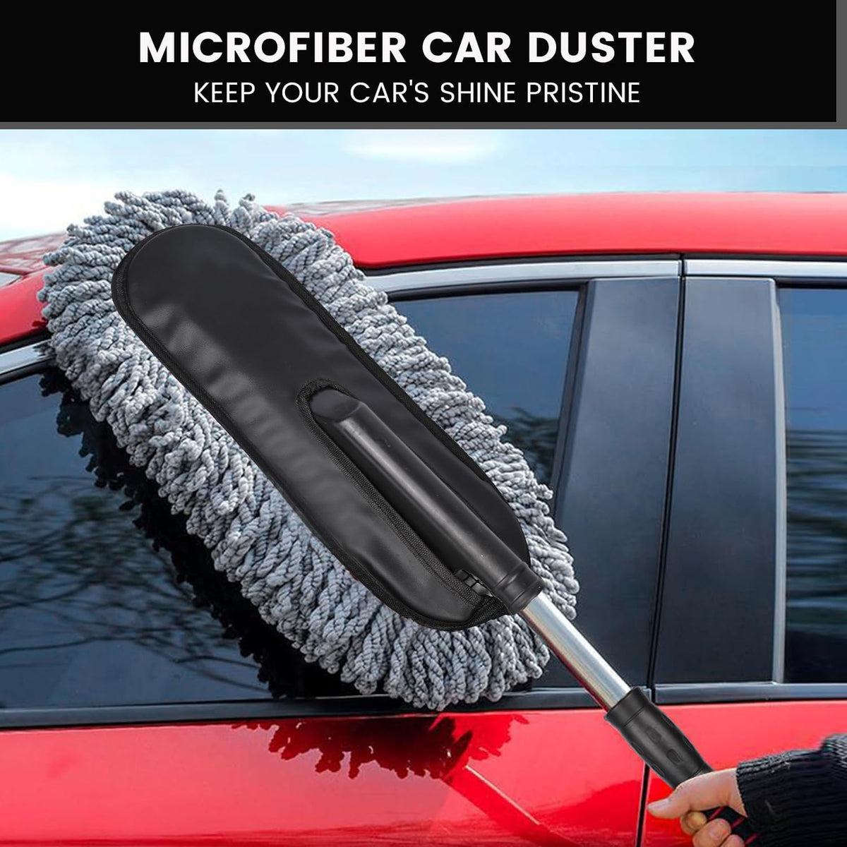 Microfiber Car Duster Brush with Extendable Handle - CL-RI-1950