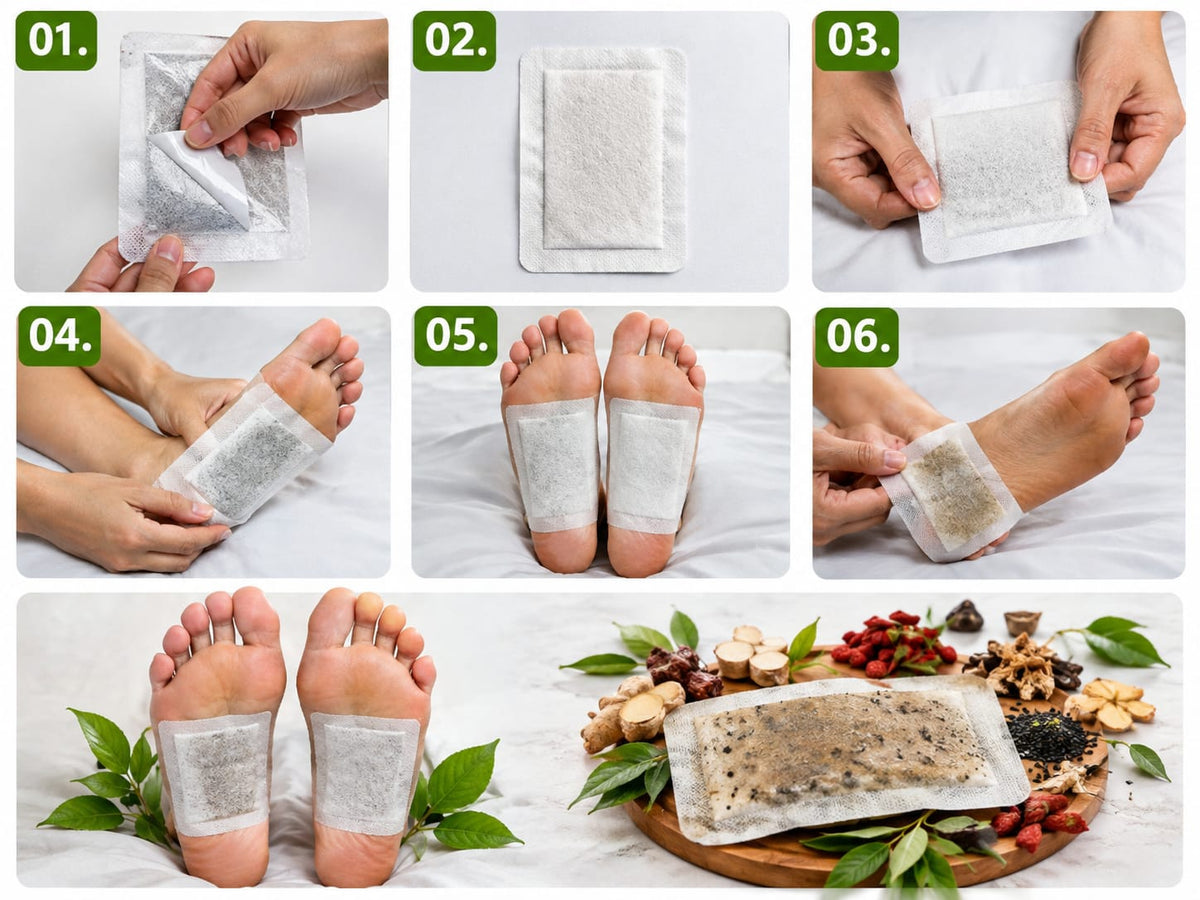 Kinoki Natural Foot Care Pads – Relaxation & Overnight Foot Care | Pack of 20