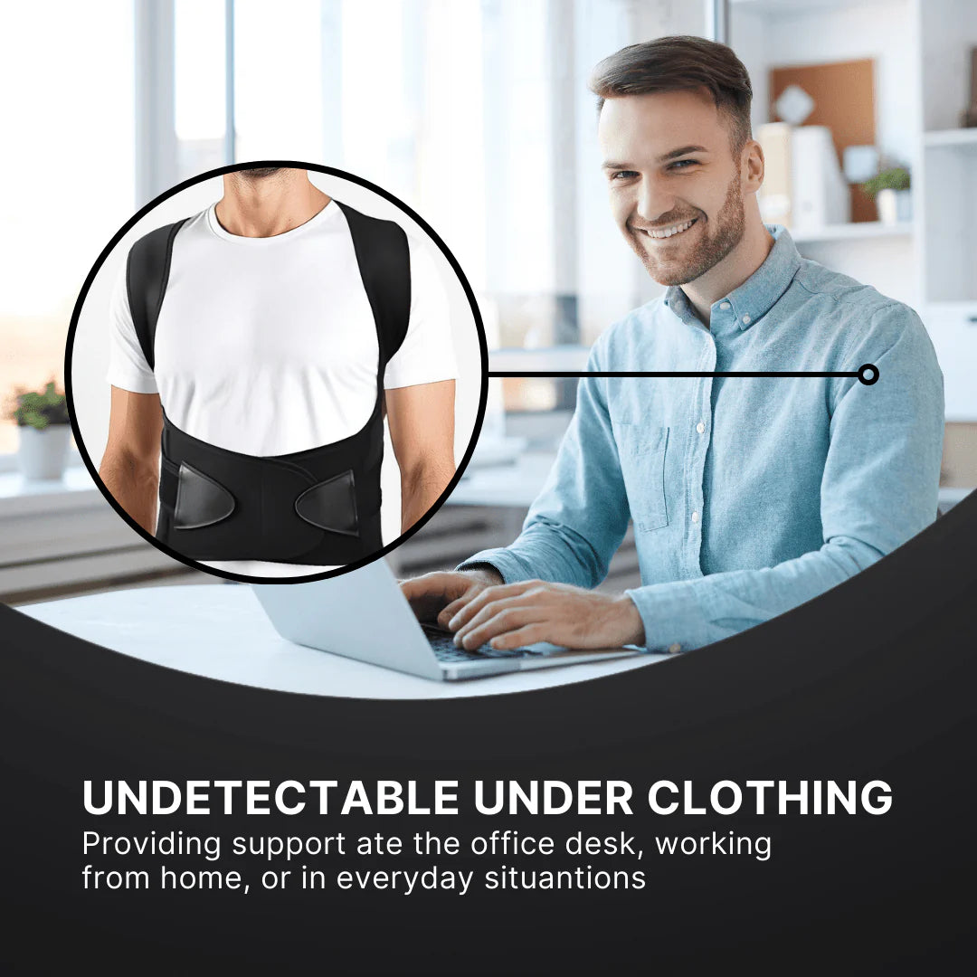 Premium Posture Corrector Shoulder Belt – Adjustable Back Support Brace for Men &amp; Women